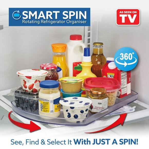 Smart Spin Rotating Refrigerator Organizer  Keeps Everything Easy To See & Grab - Picture 5 of 6